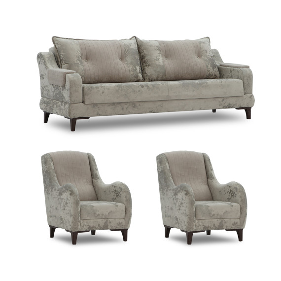გარნიტური HOBEL OLIVIA 3+1+1 F/R CAPPUCCINO MONACO 4/ELEGANCE6 (4)
