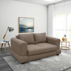 sofa HOBEL SIDNEY PLUS 2 STR F/Z LIGHT BROWN BUKLE 5 (1)