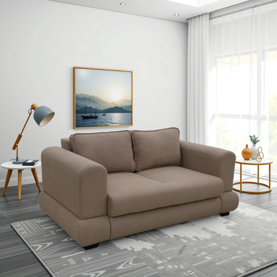 დივანი HOBEL SIDNEY PLUS 2 STR F/Z LIGHT BROWN BUKLE 5 (1)