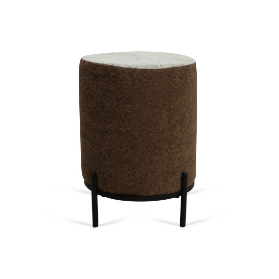 табурет и пуф HOBEL CIRCLE METAL (33X33X45) BONCUK 27/CANYON SMOKE (1)
