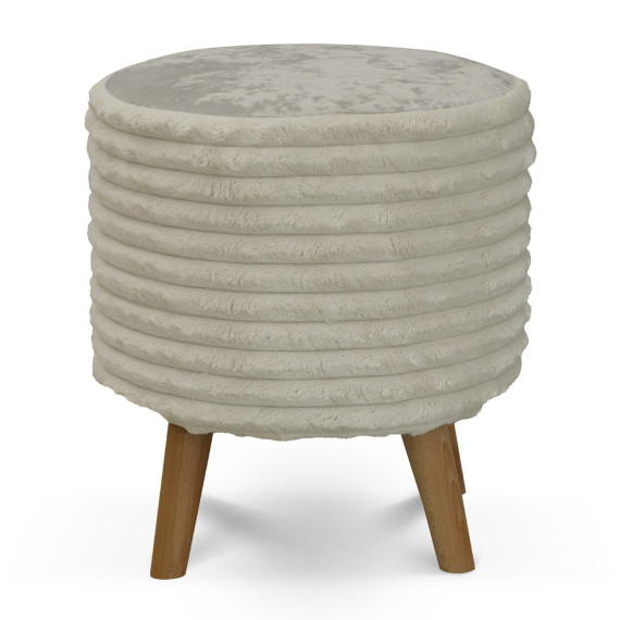 ტაბურეტი და პუფი HOBEL SONYA ROUND MEGA IVORY/CREAM MONACO 2 (1)