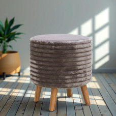 табурет и пуф HOBEL SONYA ROUND MEGA TAUPE/GREY BUK 7 (1)