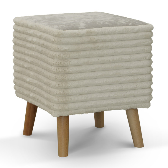 ტაბურეტი და პუფი HOBEL SONYA SQUARE MEGA IVORY/CREAM MONACO 2 (1)