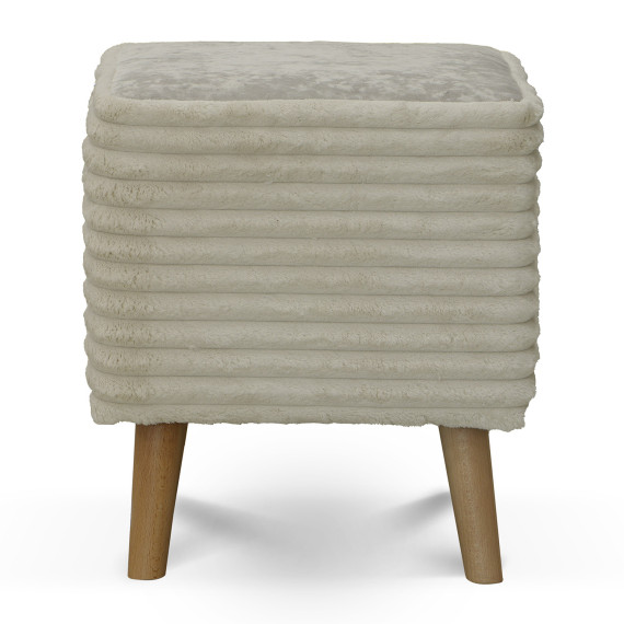 ტაბურეტი და პუფი HOBEL SONYA SQUARE MEGA IVORY/CREAM MONACO 2 (1)