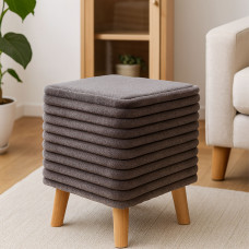 табурет и пуф HOBEL SONYA SQUARE MEGA TAUPE/GREY BUK 7 (1)