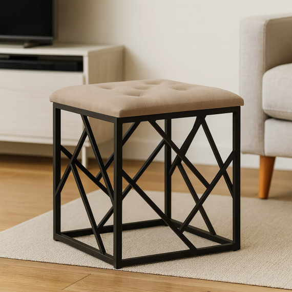 табурет и пуф HOBEL TWIST METAL/38X38X35 -10K/ COMBY(1)