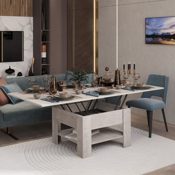 стол-трансформер HOBEL 90X90X180 K355 (1)