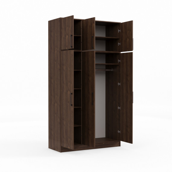 ტანსაცმლის კარადა HOBEL E-135X250 UZ-819 BLACK K090 (7)