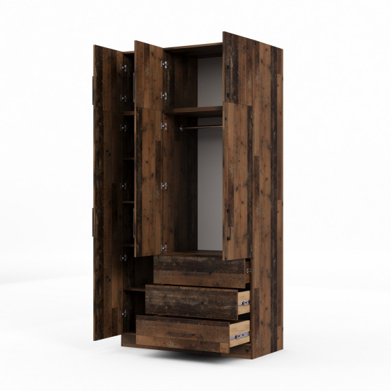 ტანსაცმლის კარადა HOBEL EX-B36 UZ-819 BLACK BS580 (7)