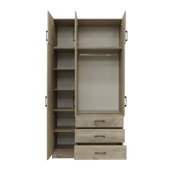 ტანსაცმლის კარადა HOBEL EX-B36 UZ-819 BLACK K002 (7)