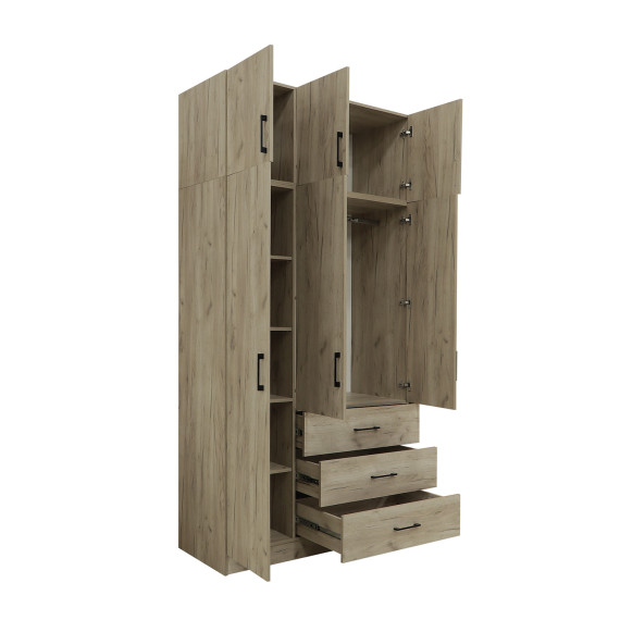 ტანსაცმლის კარადა HOBEL EX-B36 UZ-819 BLACK K002 (7)