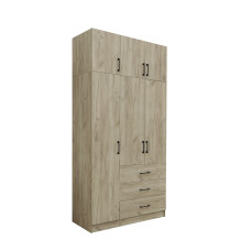 ტანსაცმლის კარადა HOBEL EX-B36 UZ-819 BLACK K002 (7)