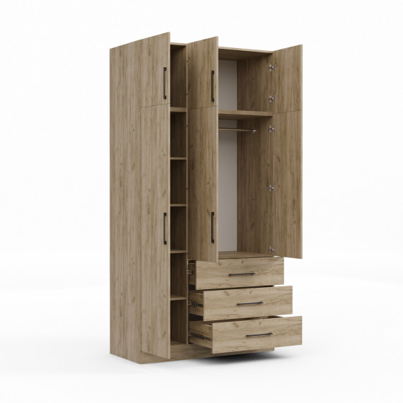 ტანსაცმლის კარადა HOBEL EX-B36 UZ-819 BLACK K002 (7)