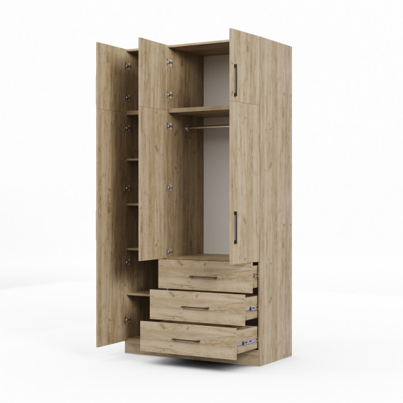 ტანსაცმლის კარადა HOBEL EX-B36 UZ-819 BLACK K002 (7)