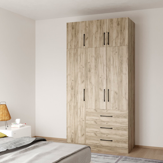 ტანსაცმლის კარადა HOBEL EX-B36 UZ-819 BLACK K002 (7)