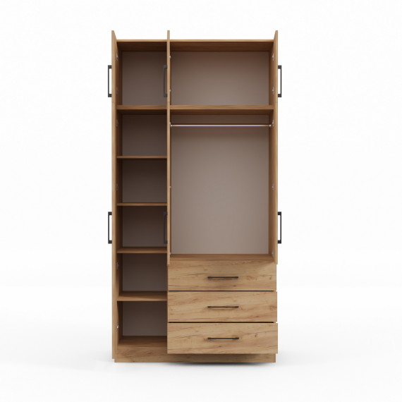 ტანსაცმლის კარადა HOBEL EX-B36 UZ-819 BLACK K003 (7)