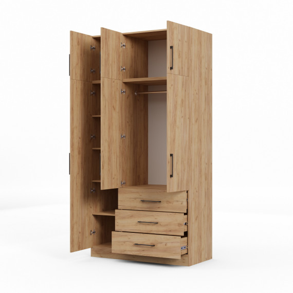 ტანსაცმლის კარადა HOBEL EX-B36 UZ-819 BLACK K003 (7)