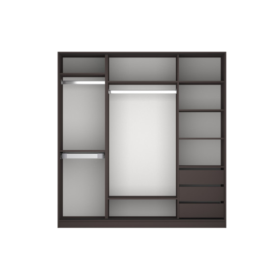 платяной шкаф HOBEL EX-D91 7184 (BK) (7)