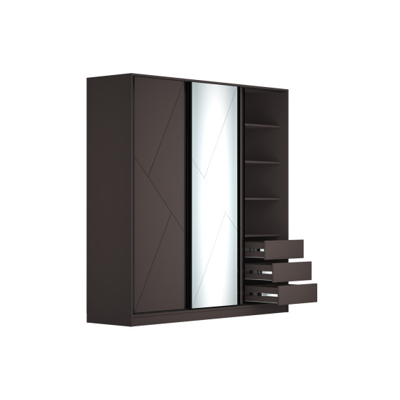 платяной шкаф HOBEL EX-D91 7184 (BK) (7)