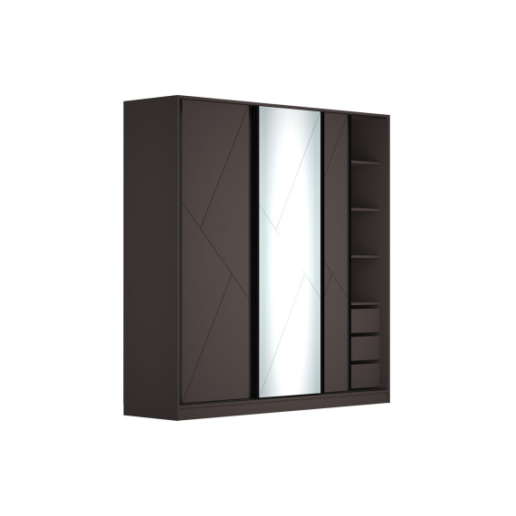 платяной шкаф HOBEL EX-D91 7184 (BK) (7)