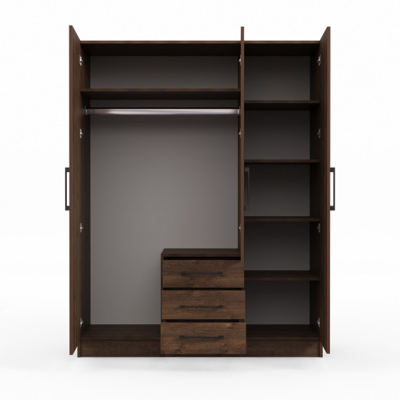 ტანსაცმლის კარადა HOBEL X127 UZ-819 BLACK K090 (6)